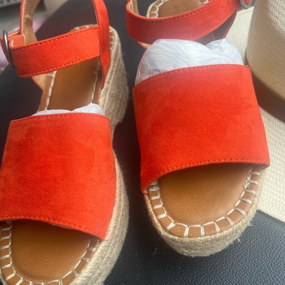 Gorgeous Universal Thread Orange Wedge Espadrilles Sz 8 - Picture 6 of 6